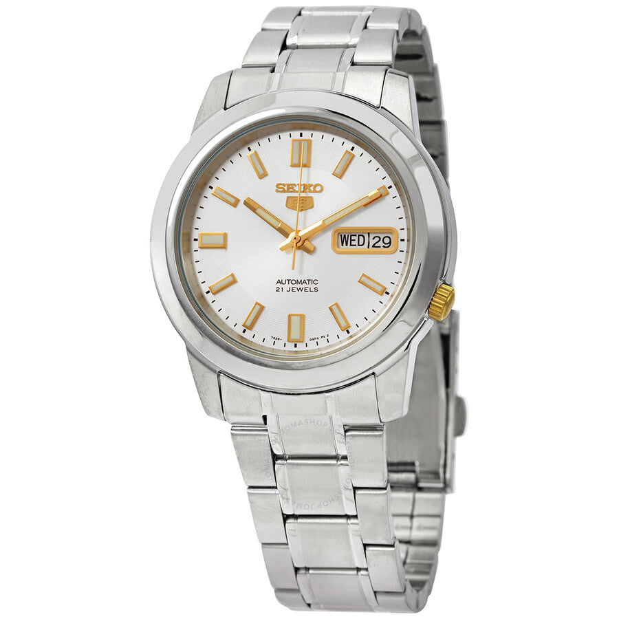 Seiko 5 Automatic Silver Dial Men's Watch SNKK09K1 - The Watches Men & Co