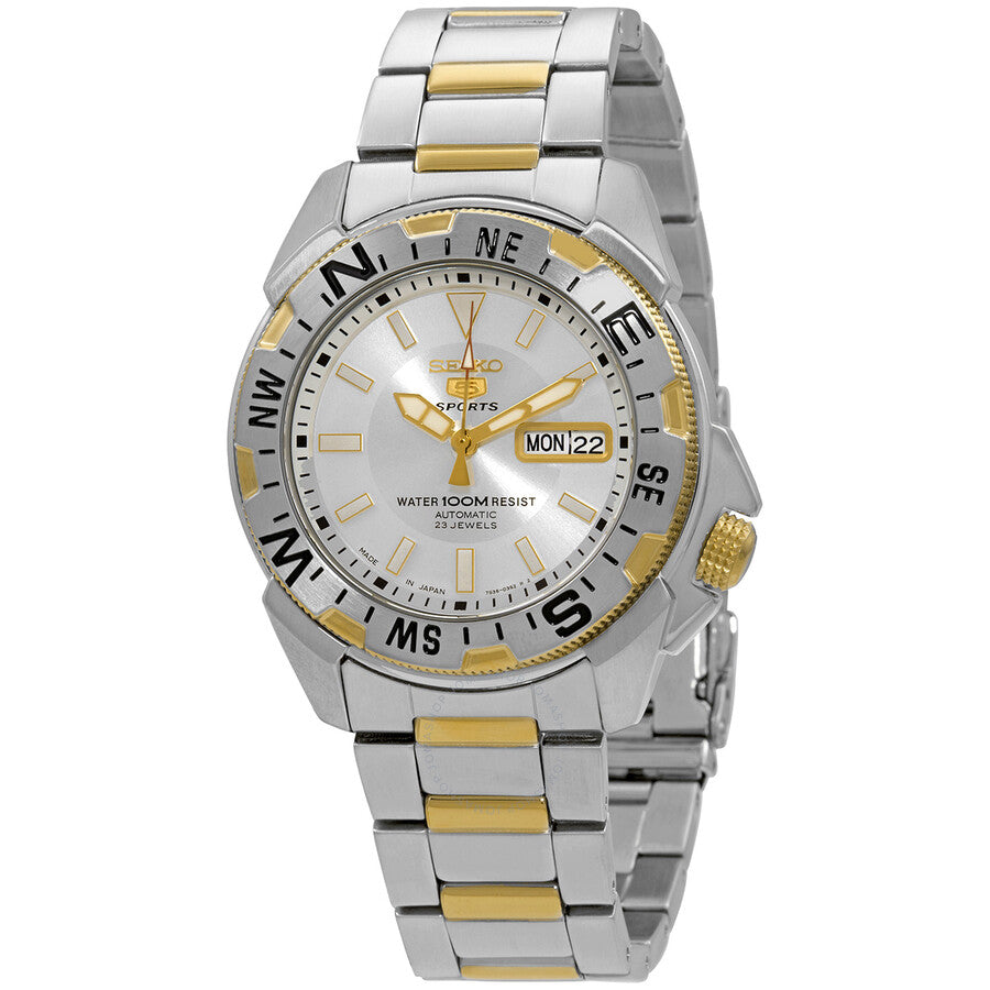 Seiko 5 Automatic Silver Dial Men's Watch SNZF08J1 - The Watches Men & Co