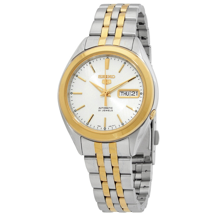 Seiko 5 Automatic White Dial Men's Watch SNKL24K1 - Watches of America