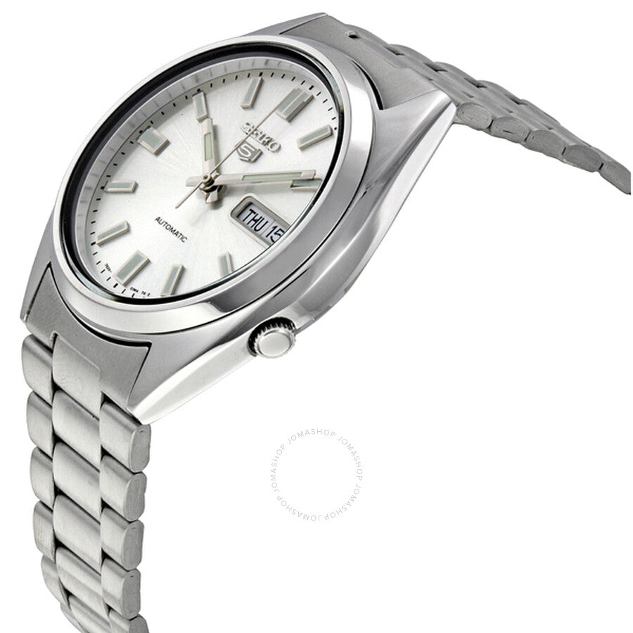 Seiko 5 Automatic Silver Dial Stainless Steel Men's Watch SNXS73 - Watches of America #2