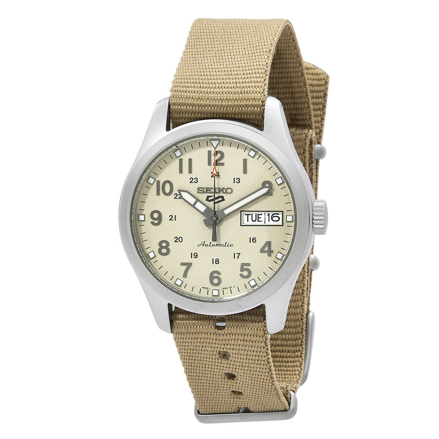 Seiko 5 Sports Automatic Beige Dial Men's Watch SRPJ83K1 - The Watches Men & Co