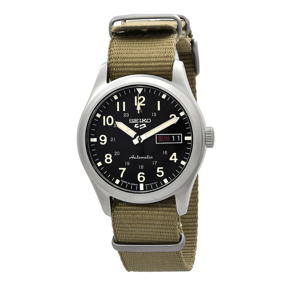 Seiko 5 Sports Automatic Black Dial Men's Watch SRPG35 - Watches of America