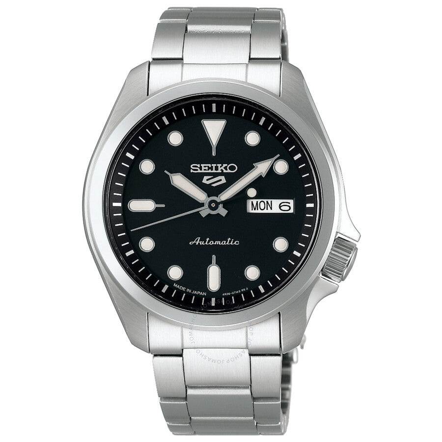 Seiko 5 Sports Automatic Black Dial Unisex Watch SRPE55 - The Watches Men & Co