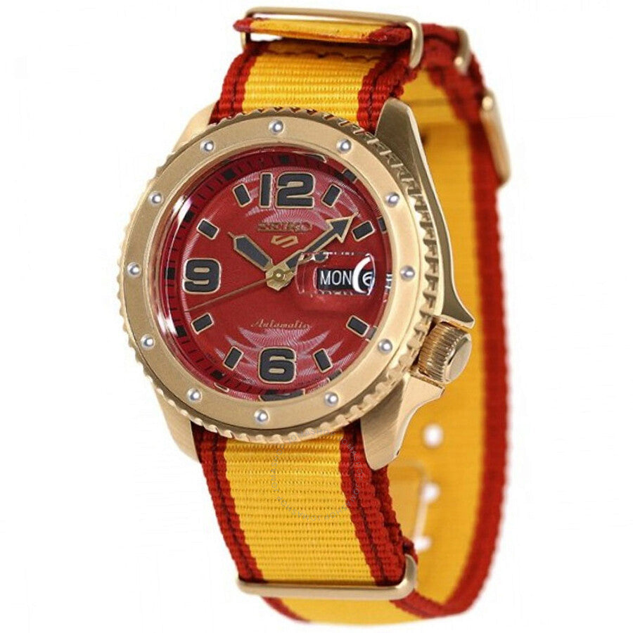 Seiko 5 Sports Automatic Red Dial Men's Watch SRPF24 - The Watches Men & Co