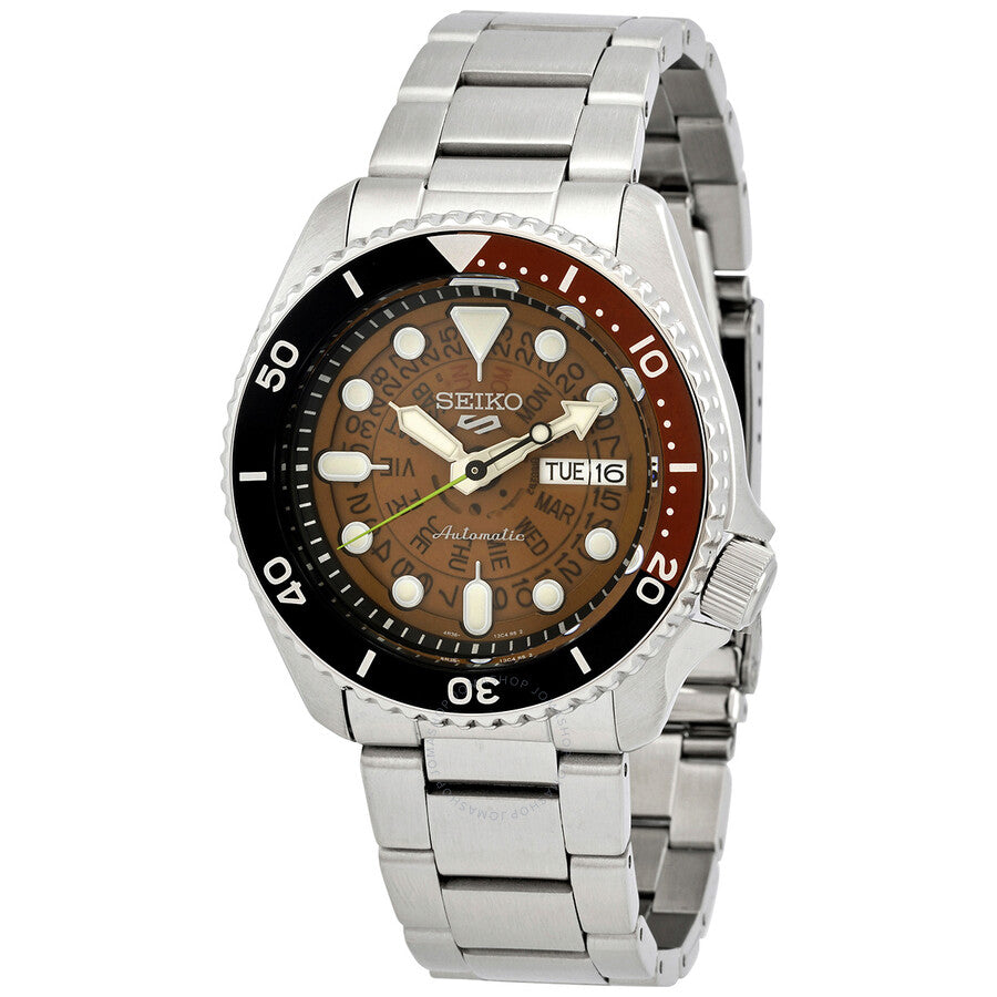 Seiko 5 Sports Automatic Brown Dial Men's Watch SRPJ47 - Watches of America