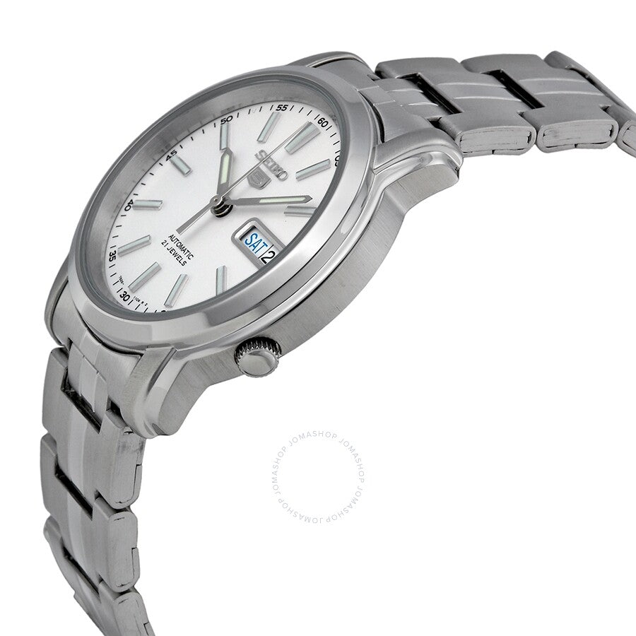 Seiko Automatic White Dial Stainless Steel Men's Watch SNKL75 - The Watches Men & Co #2