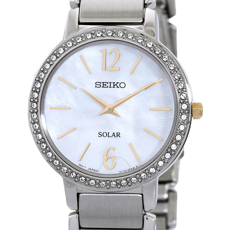 Seiko Classic Lady Eco-Drive Mother of Pearl Dial Ladies Watch SUP469P1 - The Watches Men & Co #4