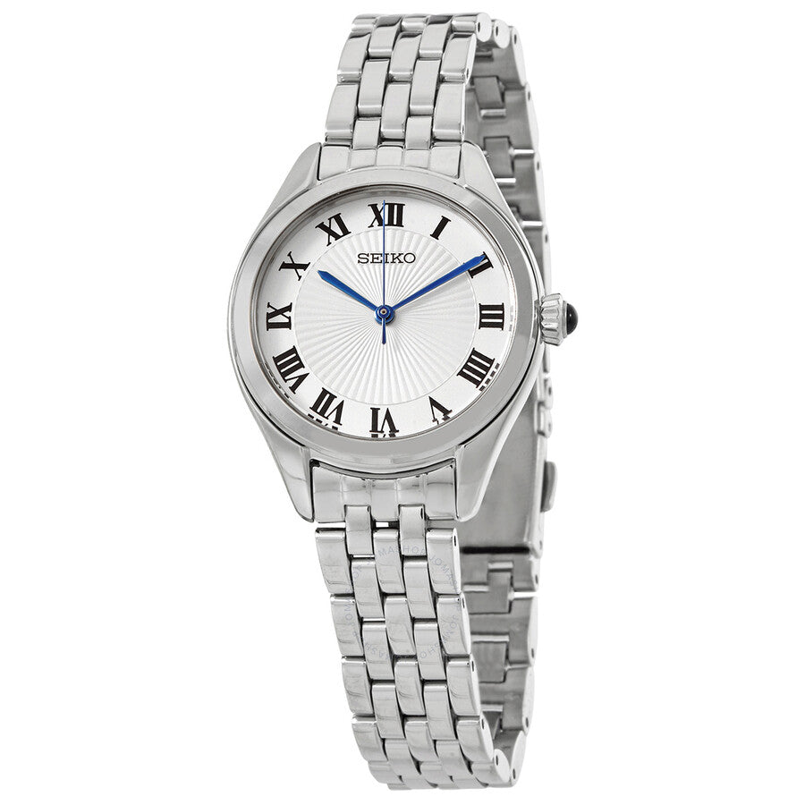 Reloj Seiko clásico de cuarzo con esfera blanca para mujer SUR327