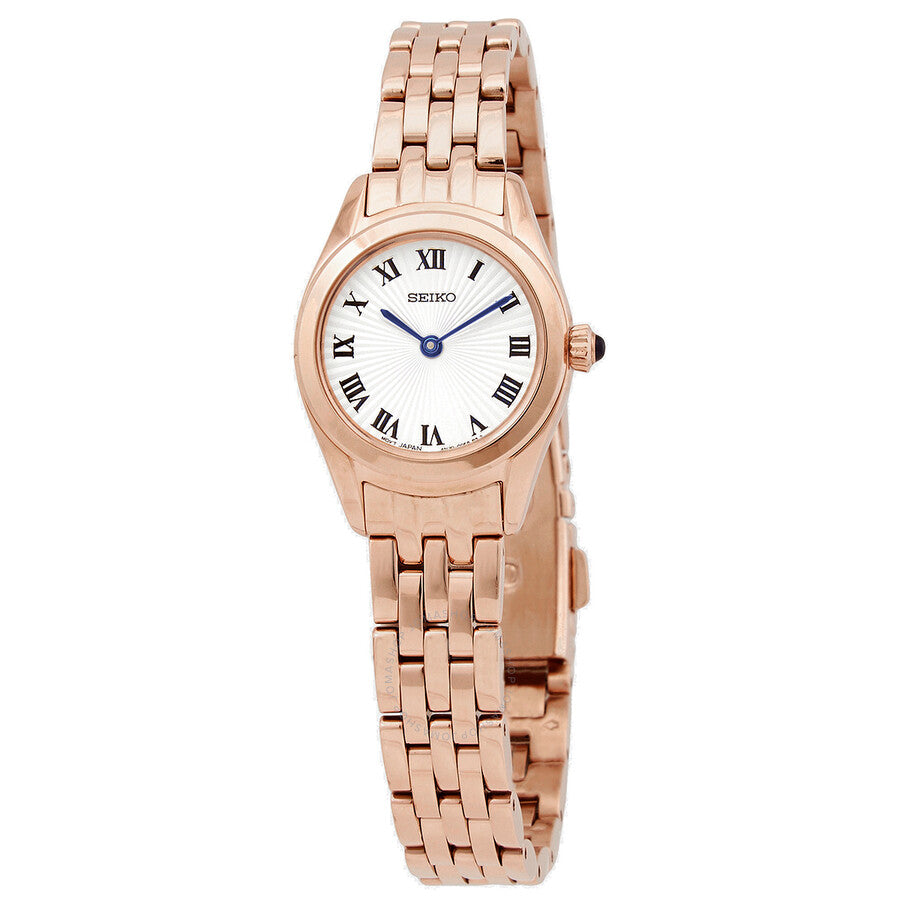 Seiko Classic Quartz White Dial Rose Gold-tone Ladies Watch SWR042 - Watches of America