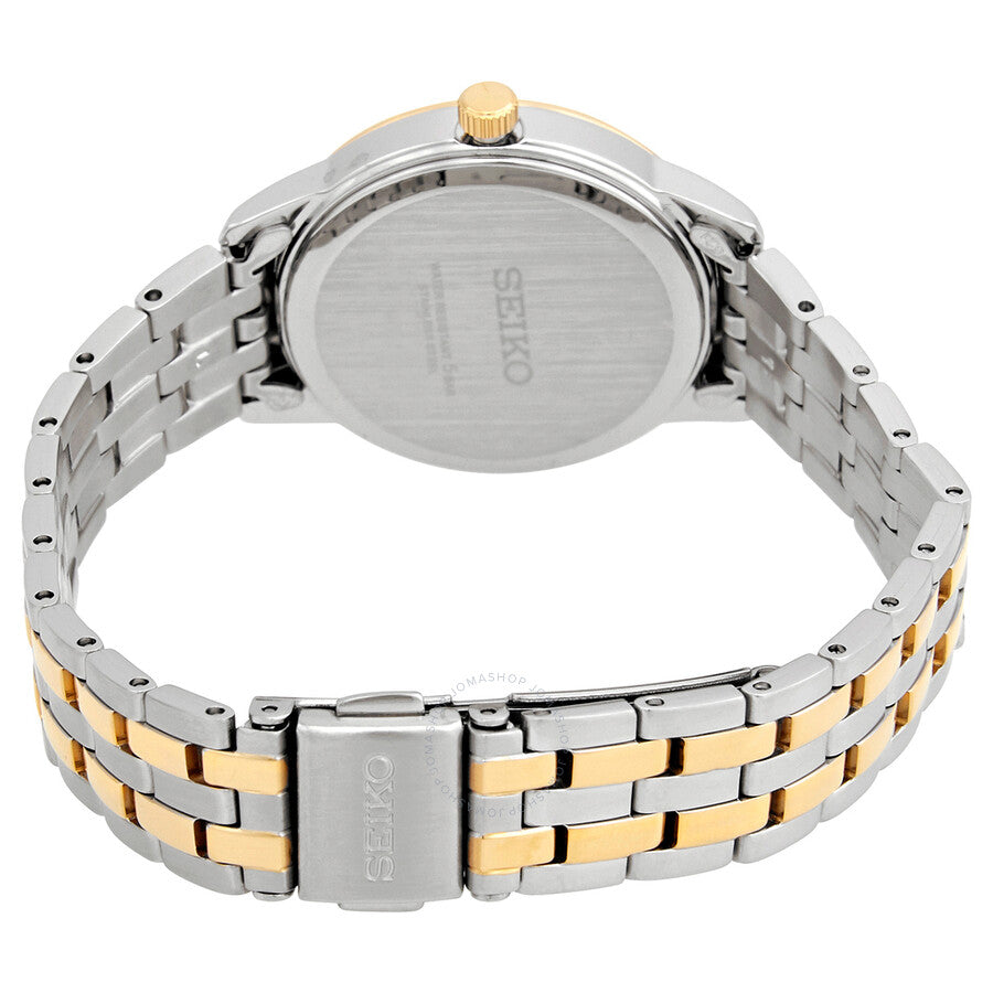 Seiko Classic Quartz White Dial Two-tone Ladies Watch SUR410