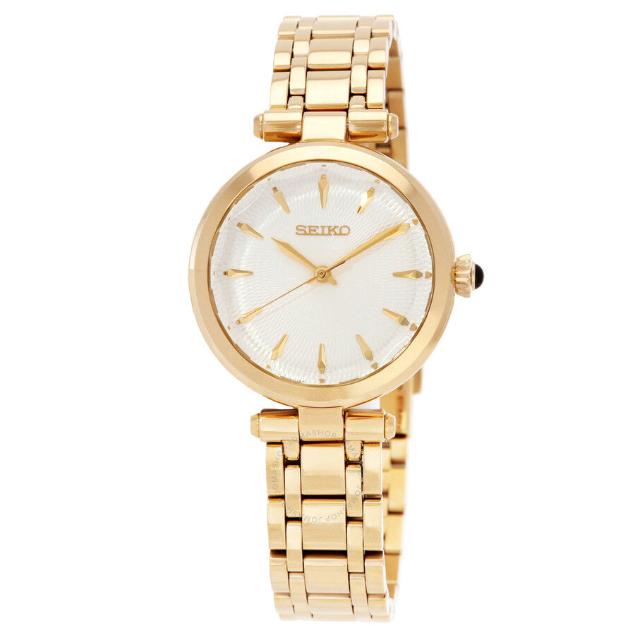 Seiko Discover More Quartz Gold Dial Ladies Watch SRZ554P1