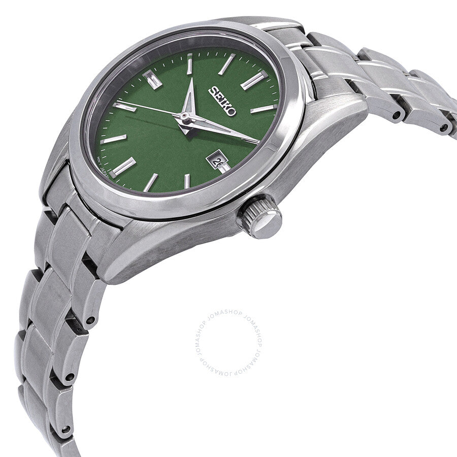 Seiko Essentials Quartz Green Dial Ladies Watch SUR533