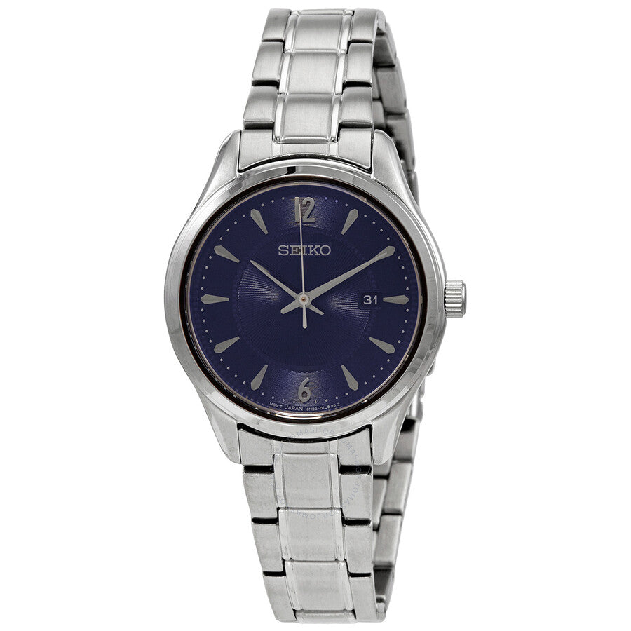 Reloj Seiko Noble de cuarzo con esfera azul para mujer SUR425