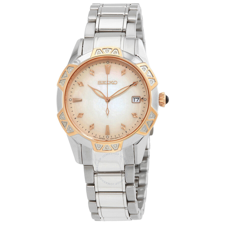 Seiko Quartz Mother of Pearl Dial Ladies Watch SKK730P1 - The Watches Men & Co