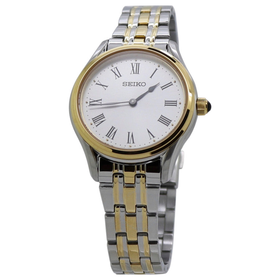 Seiko Quartz White Dial Two-tone Ladies Watch SWR070P1
