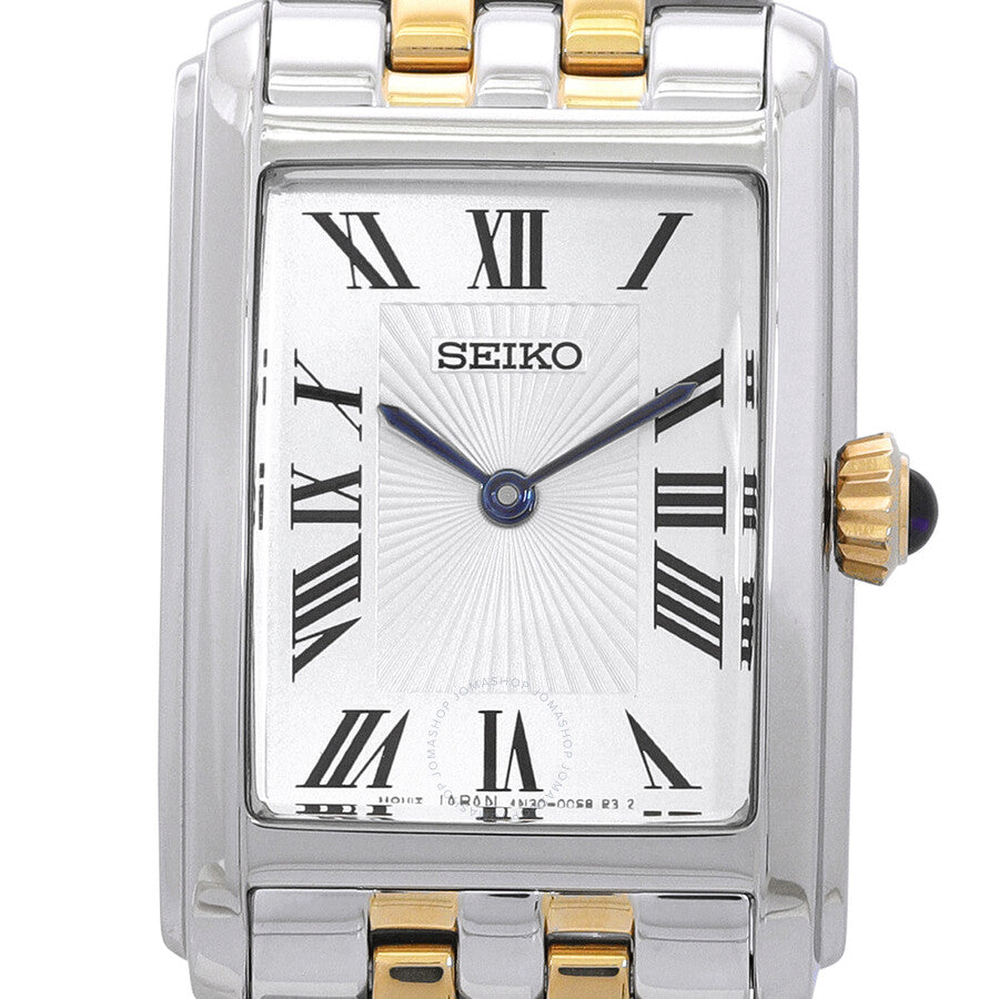 Seiko Quartz White Dial Two-Tone Ladies Watch SWR087P1 - Watches of America #4