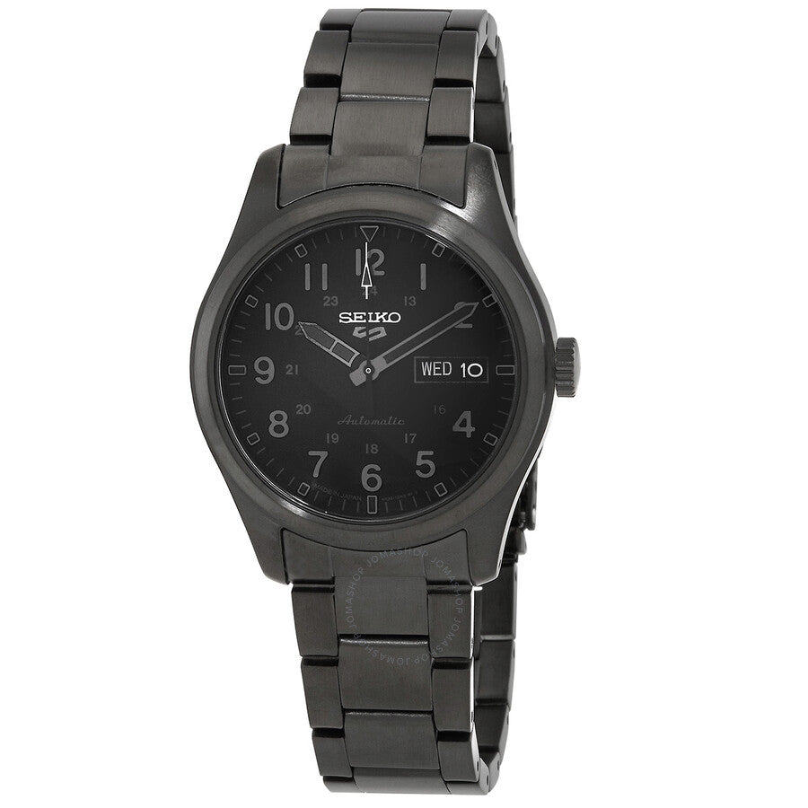 Seiko 5 Automatic Black Dial Men's Watch SRPJ09 - Watches of America