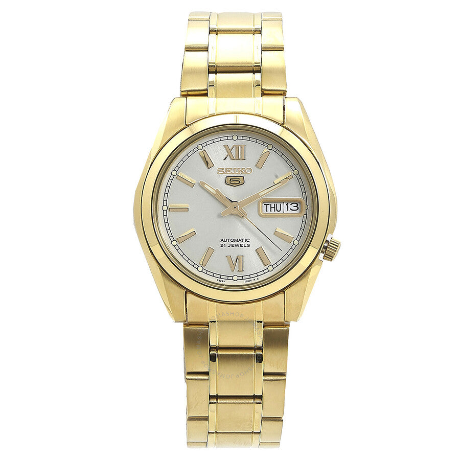 Seiko 5 Automatic White Dial Men's Watch SNKL58K1 - Watches of America