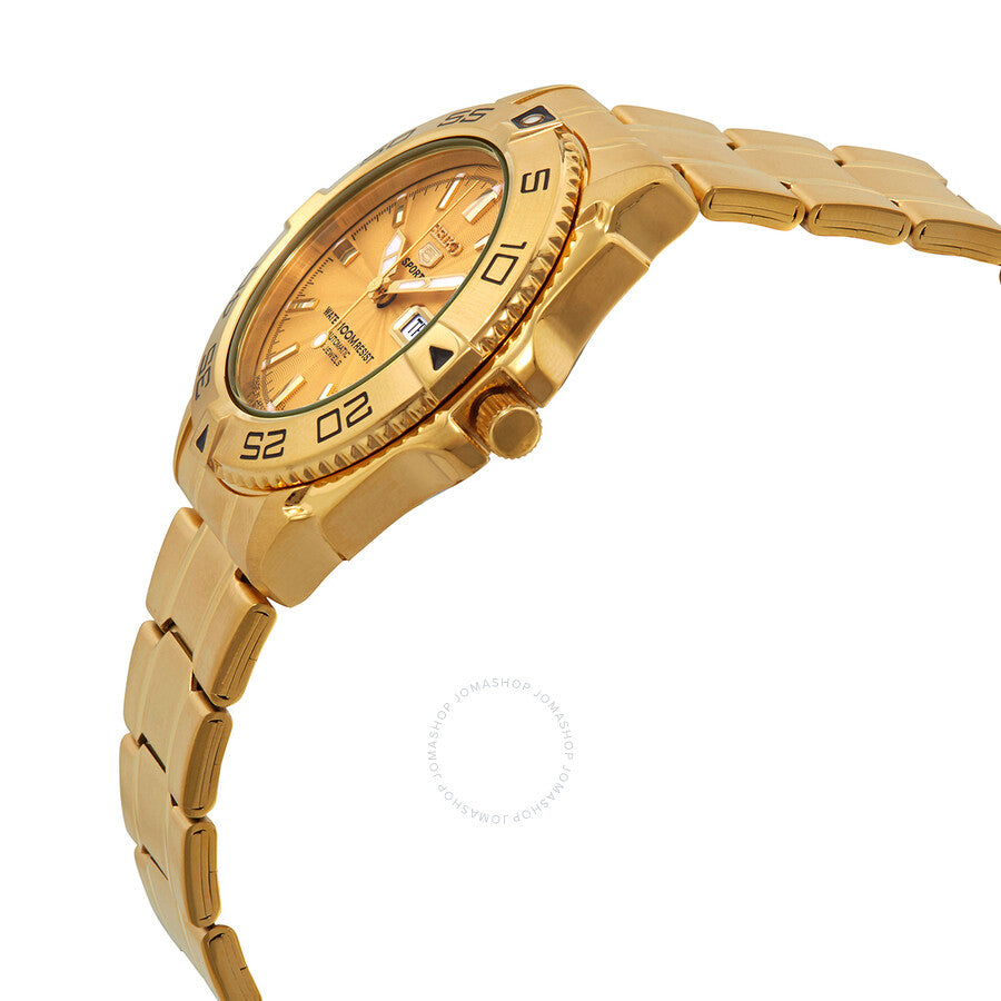 Seiko 5 Sports Automatic Gold Dial Men's Watch SNZB26J1 - Watches of America #2