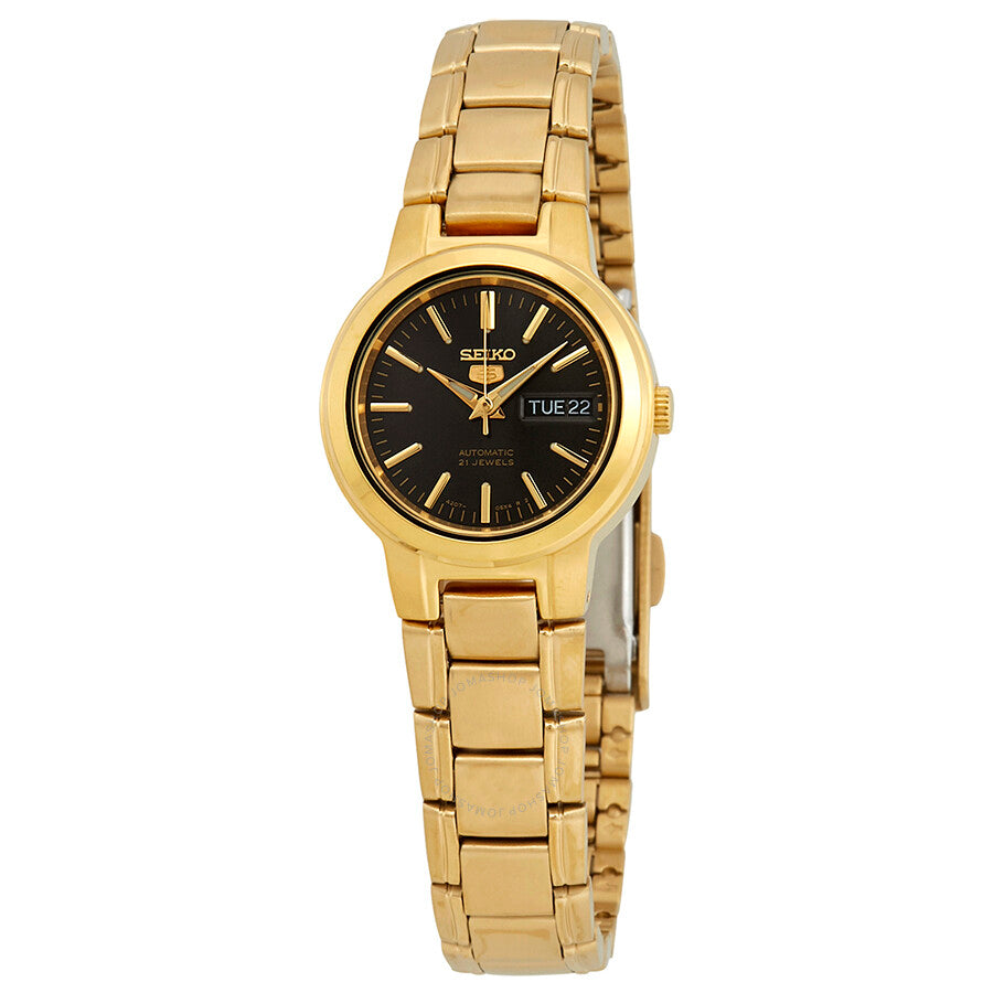 Seiko Series 5 Automatic Black Dial Ladies Watch SYME48 - The Watches Men & Co