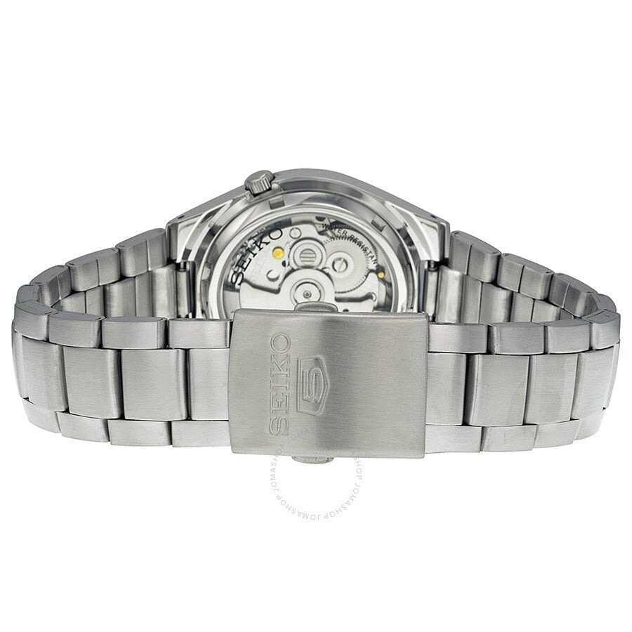 Seiko Series 5 Automatic Black Dial Stainless Steel Men's Watch SNK617 - The Watches Men & Co #3