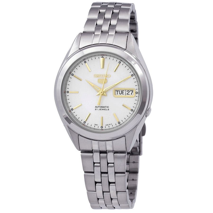Seiko Series 5 Automatic Silver Dial Men's Watch SNKL17K1 - The Watches Men & Co