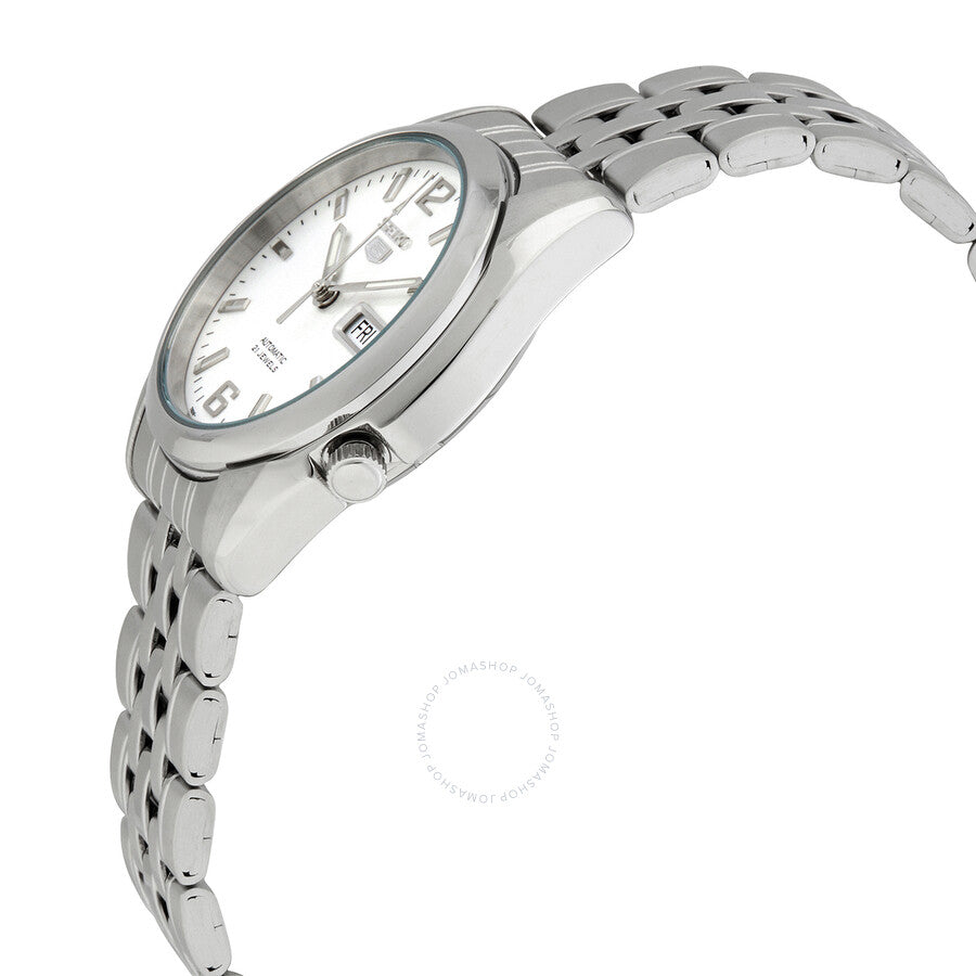 Seiko Series 5 Automatic White Dial Men's Watch SNK385K1 - The Watches Men & Co #2