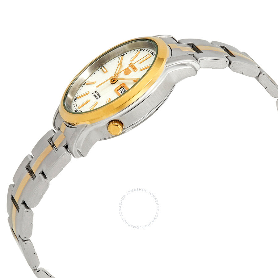 Seiko Series 5 Automatic White Dial Two-tone Men's Watch SNKL84 - The Watches Men & Co #2