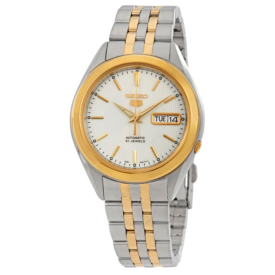 Seiko Silver Dial Two-tone Men's Watch SNKL24 - The Watches Men & Co
