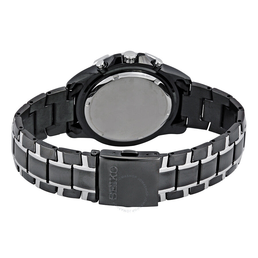 Seiko Solar Chronograph Black Dial Men's Watch SSC143 - The Watches Men & Co #3
