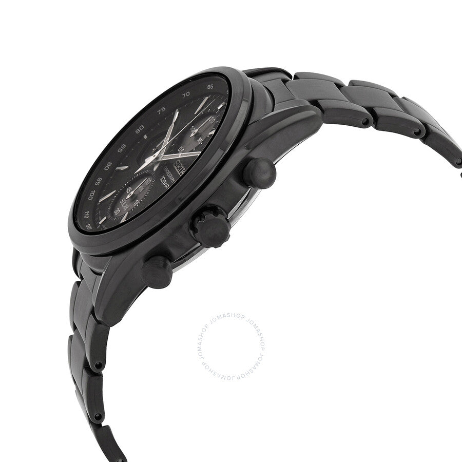 Seiko Solar Chronograph Quartz Black Dial Men's Watch SSC773 - The Watches Men & Co #2