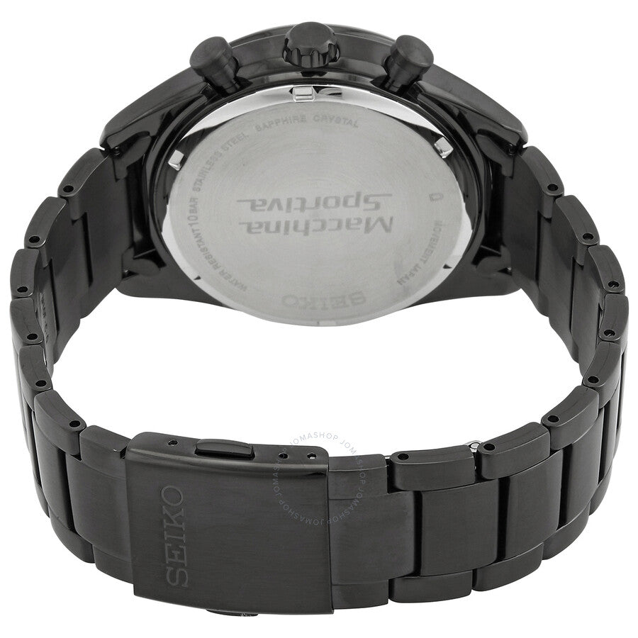 Seiko Solar Chronograph Quartz Black Dial Men's Watch SSC773 - The Watches Men & Co #3