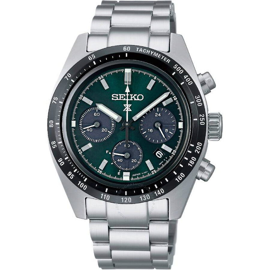 Seiko Speedtimer Chronograph Quartz Green Dial Men's Watch SSC933P1 - Watches of America