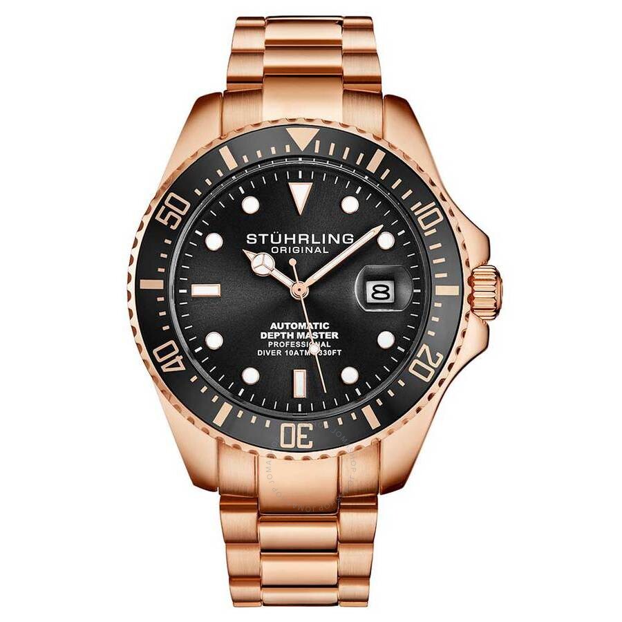 Stuhrling Original Aquadiver Black Dial Men's Watch M15722 - The Watches Men & Co