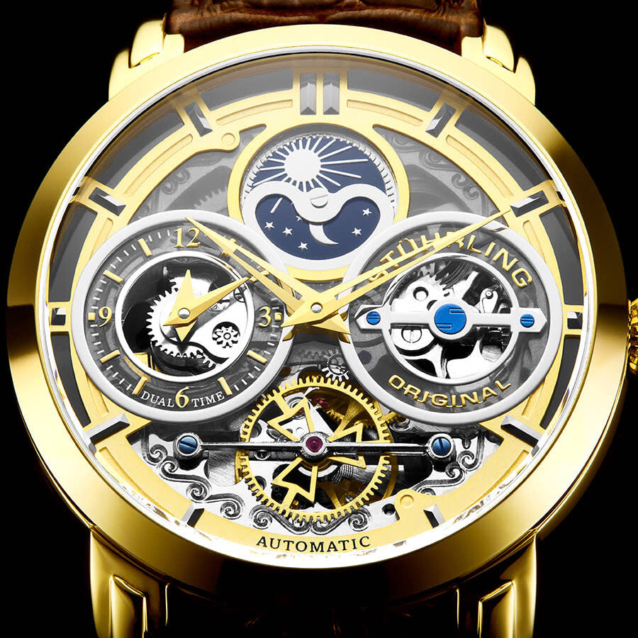 Stuhrling Original Legacy Automatic Gold Dial Men's Watch M13527 - The Watches Men & Co #5