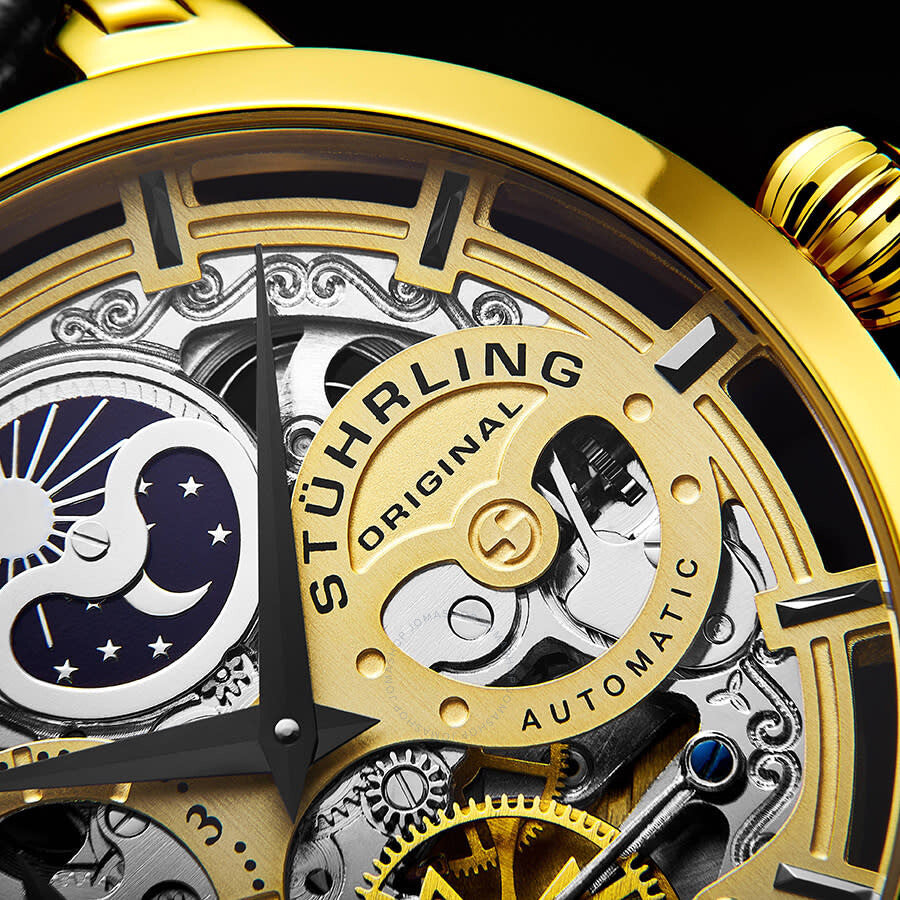 Stuhrling Original Legacy Automatic Gold Dial Men's Watch M13530#M13530 - The Watches Men & Co #7