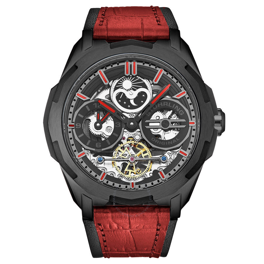 Stuhrling Original Legacy Automatic Red Dial Men's Watch M18223 - The Watches Men & Co