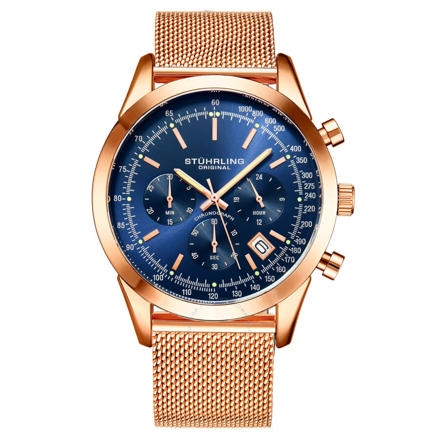 Stuhrling Original Monaco Blue Dial Men's Watch M15862 - The Watches Men & Co