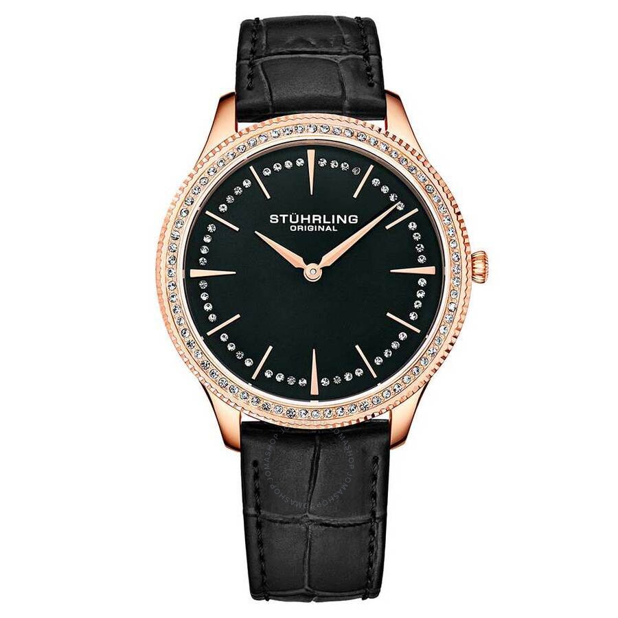 Stuhrling Original Symphony Black Dial Ladies Watch M15885 - The Watches Men & Co