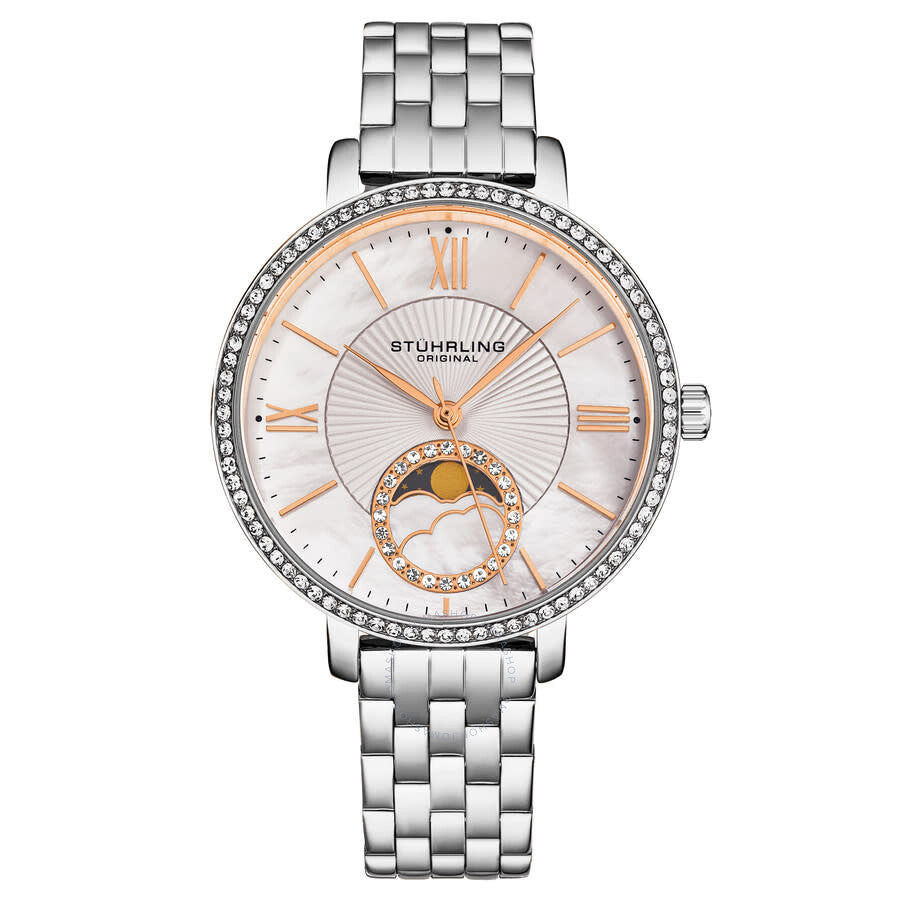 Stuhrling Original Symphony Quartz Silver Dial Ladies Watch M17986 - The Watches Men & Co