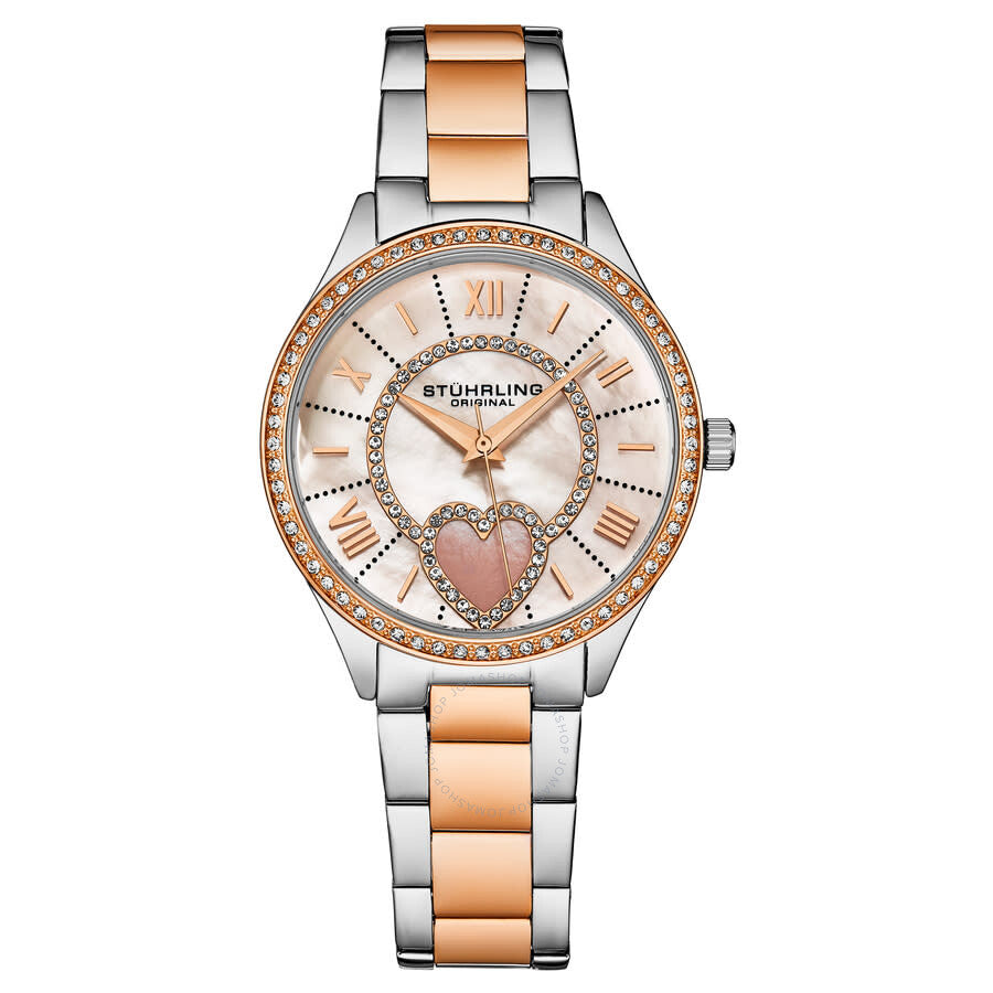Stuhrling Original Symphony Quartz White Dial Ladies Watch M17197 - The Watches Men & Co