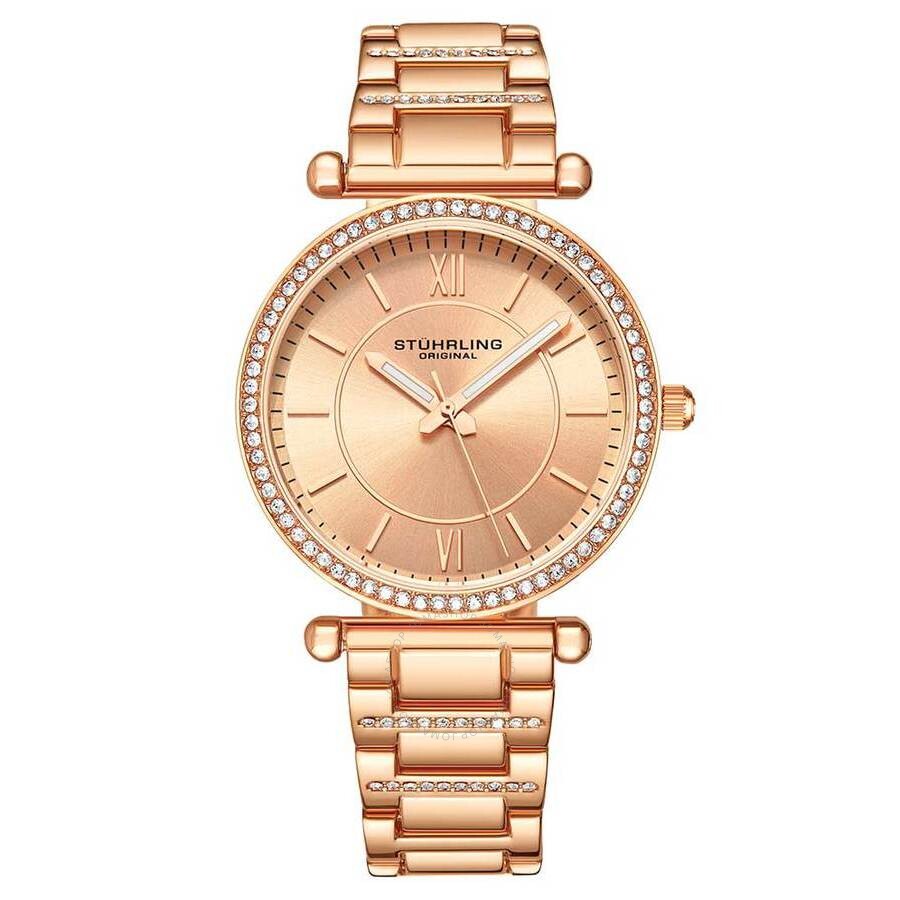 Stuhrling Original Symphony Rose Gold-tone Dial Ladies Watch M15618 - The Watches Men & Co