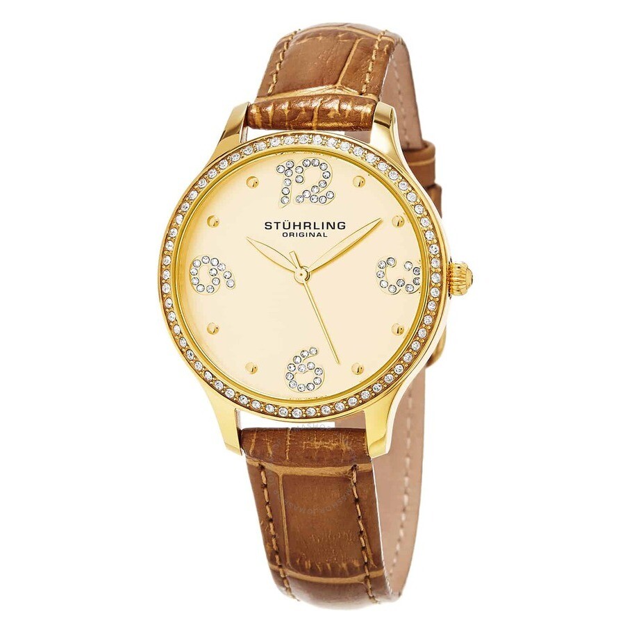 Stuhrling Original Vogue Gold-tone Dial Ladies Watch M15312 - The Watches Men & Co