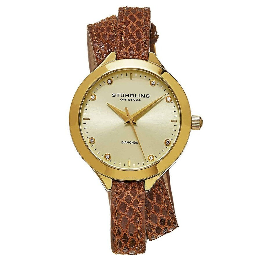 Stuhrling Original Vogue Gold-tone Dial Ladies Watch M15356 - The Watches Men & Co