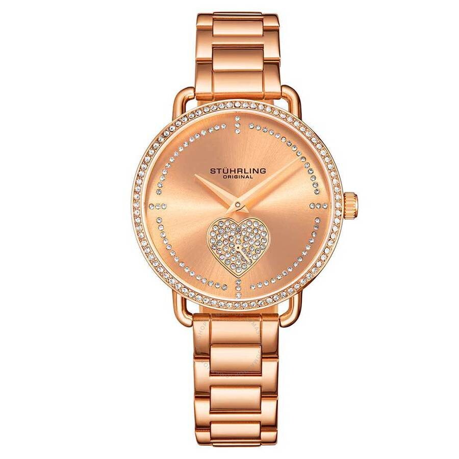 Stuhrling Original Vogue Rose Gold-tone Dial Ladies Watch M15640 - The Watches Men & Co