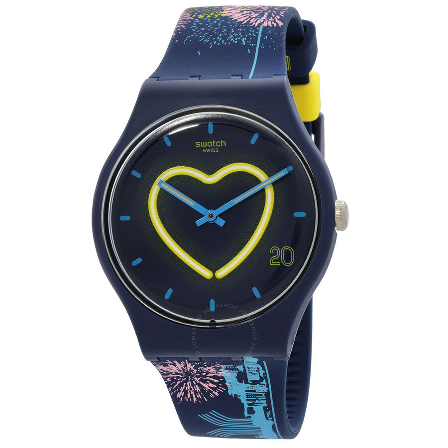 Swatch Lovemacau Quartz Blue Dial Unisex Watch SUOZ267 - The Watches Men & Co