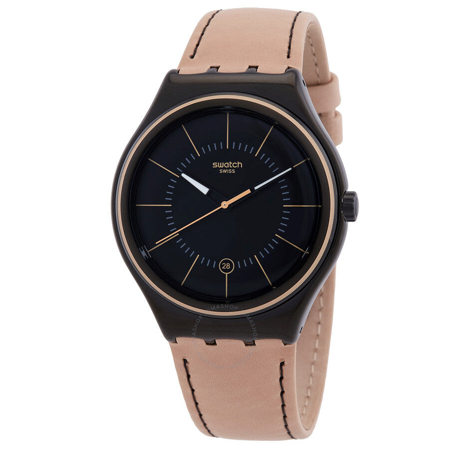 Swatch Sand Storm III Quartz Black Dial Watch YWB400 - The Watches Men & Co