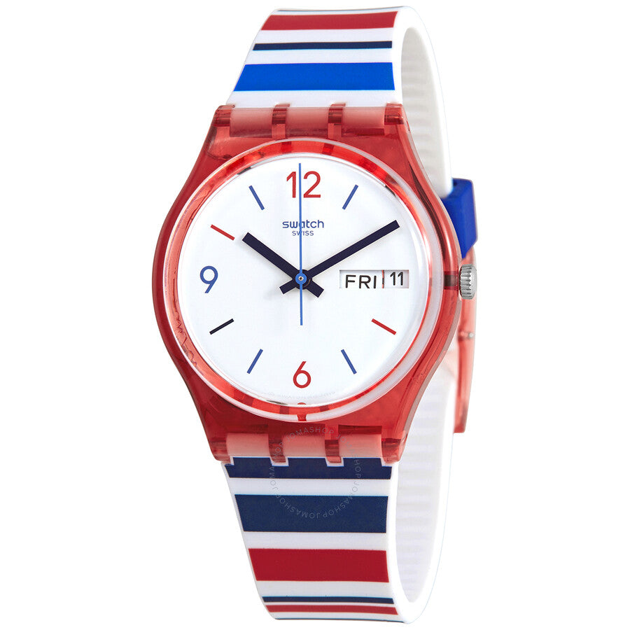 Swatch Sea Barcode Quartz White Dial Unisex Watch GR712 - The Watches Men & Co