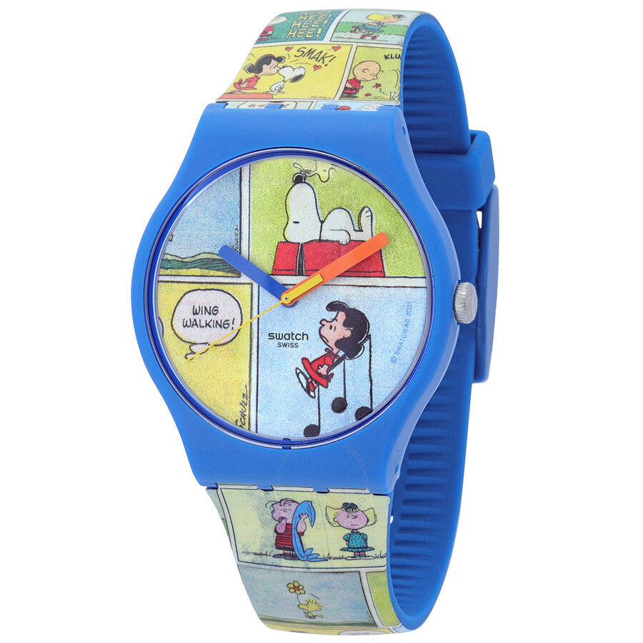 Swatch Smak X Peanuts Quartz Unisex Watch SO29Z108 - The Watches Men & Co