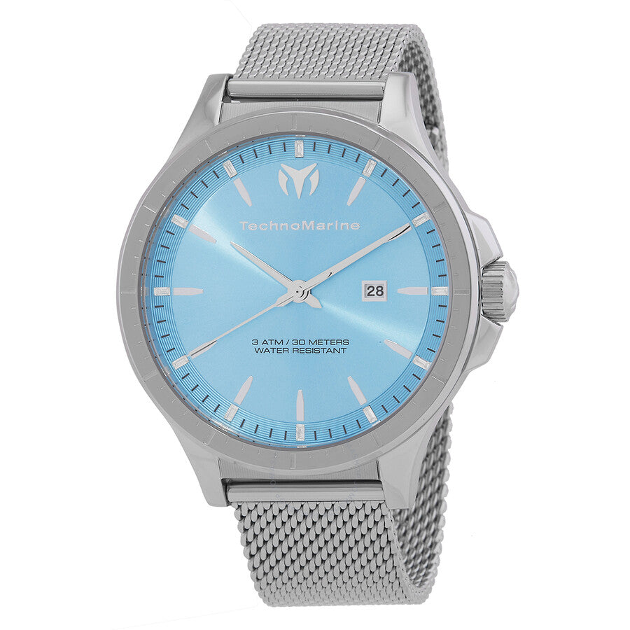 Technomarine MoonSun Date Quartz Light Blue Dial Men's Watch TM-822005 - The Watches Men & Co